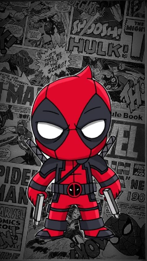 Deadpool Cartoon, Cute Cartoon Wallpapers, Cartoon Wallpaper, Cute Cartoon, Deadpool