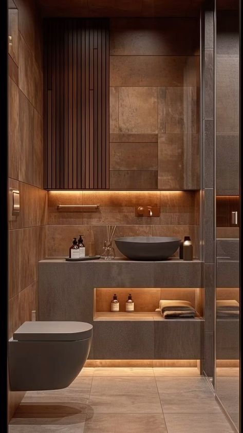 ش Sheen overseas (@sheen_overseas) • Instagram photos and videos Floating Vanities, Bathroom Layout Ideas, Small Bathroom Layout, Small Bathroom Interior, Bathroom Accent Wall, Bilik Air, Washroom Design, Bathroom Design Decor, Toilet Design