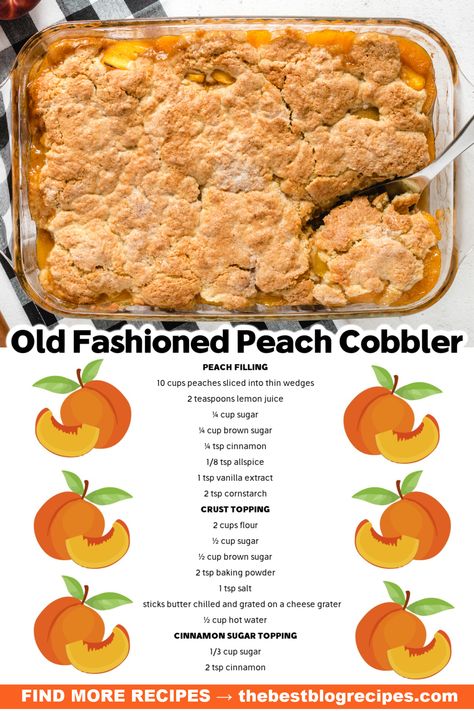 This Peach Cobbler Recipe is an easy and adaptable dessert that tastes delicious with fresh, frozen, and even canned fruit! It’s the perfect dessert for any occasion! Easy Homade Peach Cobbler, Betty Crocker Peach Cobbler, Mini Cobbler Recipes, Southern Style Peach Cobbler, Homemade Peach Cobbler Recipe, Southern Peach Cobbler Recipe, Can Peach Cobbler, Canned Peach Cobbler Recipe, Vanilla Scones