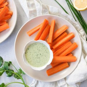 Safeway - Carrot Sticks with Green Goddess Yogurt Dip Carrots And Ranch, Avocado Yogurt Dip, Green Goddess Dip, Cold Lunch, Summer Vision, Carrot Sticks, Yogurt Dip, Citrus Juicer, Tex Mex Recipes