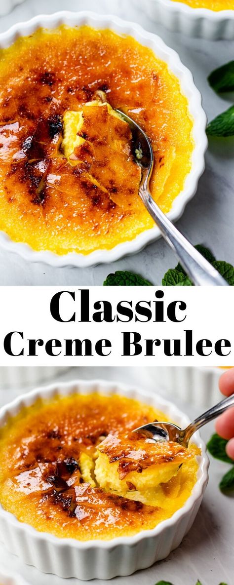 Creme Brulee Recept, Authentic Mexican Recipes, Brulee Recipe, Creme Brulee Recipe, Silvester Party, Creme Brulee, Vegetable Dishes, Custard, Just Desserts