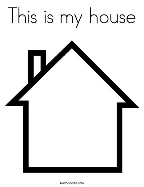 This is my house Coloring Page - Twisty Noodle Family House Craft Preschool, Community Coloring Pages, Who Lives In My House Activity, House Pattern Printable, Family And Home Theme Preschool, Build A House Preschool Activity, Buildings Theme Preschool, House Worksheets For Preschool, Rooms In The House Worksheets For Kids