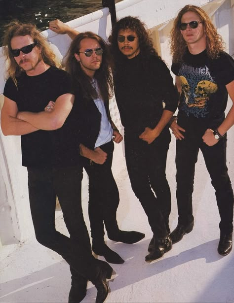 Metallica Kirk Hammett 90s, James Hetfield 90s, Metallica 90s, Cliff Em All, Jason Newsted Metallica, Bob Rock, Metallica Band, Jason Newsted, Robert Trujillo