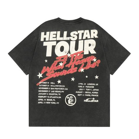 Discover the ultimate metal fan's t-shirt: the Hellstar Tour Path To Paradise. Made from high-quality materials, this t-shirt features an epic design inspired by the band's latest tour. Show off your love for Hellstar and rock out in style. Fabric: 100% cotton Size CM / INCH Length Chest Width M 74 cm29.13" 116 cm45.6" 53 cm20.8" L 76 cm 29.9" 120cm47.2" 54 cm21.2" XL 78 cm30.7" 124 cm48.8" 55 cm21.6" Metal Band Shirts, Rave Shirts, Graphic Shirt Design, Metal T Shirts, Tshirt Design Inspiration, Shirt Design Inspiration, Tour Merch, Concert Shirts, Cool Graphic Tees