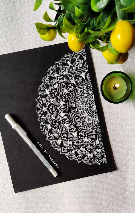 Semicircle Mandala, Semi Circle Mandala, Mandala Drawing For Beginners, Mandala For Beginners, Half Mandala, Mandala Arts, Circle Mandala, Canvas Painting Diy, Drawing For Beginners