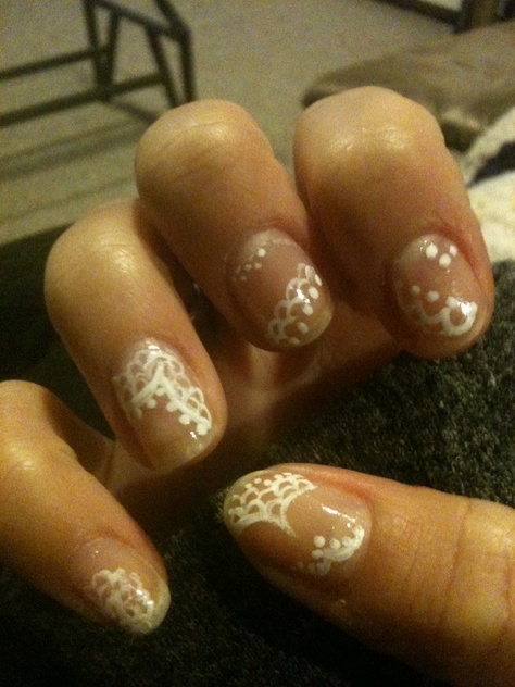 My homemade lace nail stickers :) Lace Nails, Wedding Lace, Lace Weddings, Nail Stickers, Wedding Nails, Nails, Lace, Lace Wedding