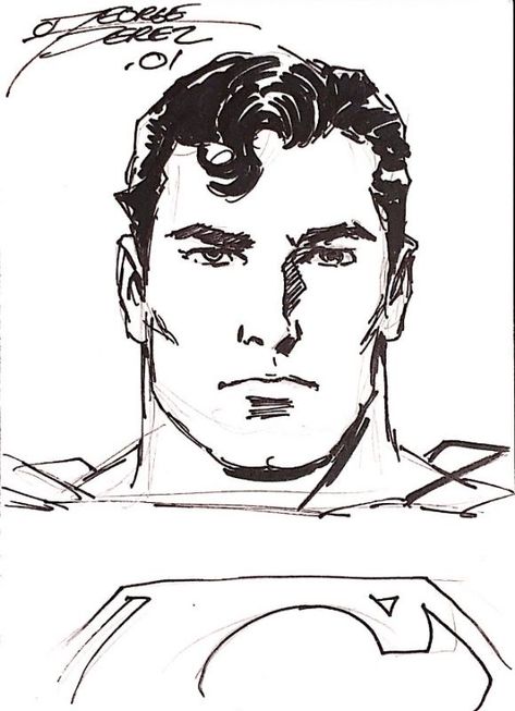 #georgeperez #DC #DCComics #supermanfamily #superman Superman Sketch, Superman Comic Art, Action Comics 1, Drawing Superheroes, Superman Family, George Perez, Superman Comic, Superman Logo, Sketchbook Drawings