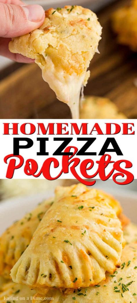 Pizza Pocket Recipe is so delicious and better than any of those store bought pizza snacks. Enjoy these anytime you want and make a batch for the freezer. Easy Pizza Pocket Recipes, Easy Pizza Pockets, Pizza Pocket Dough Recipe, Homemade Pizza Pockets Easy, Pizza Pocket Recipe, Pizza Buns Recipe Homemade, Homemade Pizza Pops Recipes, Pizza Pockets Homemade Dough, Pizza Pockets With Pizza Dough