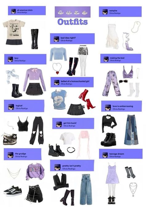 Olivia Rodrigo Get Him Back Outfit, Guts Outfits Concert, Olivia Rodrigo Style Outfits, Olivia Guts Tour Outfits, Concert Outfit Ideas Olivia Rodrigo, Olivia Rodrigo Costume Halloween, Olivia Rodrigo Tour Outfits Ideas, Olivia Rodrigo Outfit Ideas, Olivia Rodrigo Concert Outfit Inspired