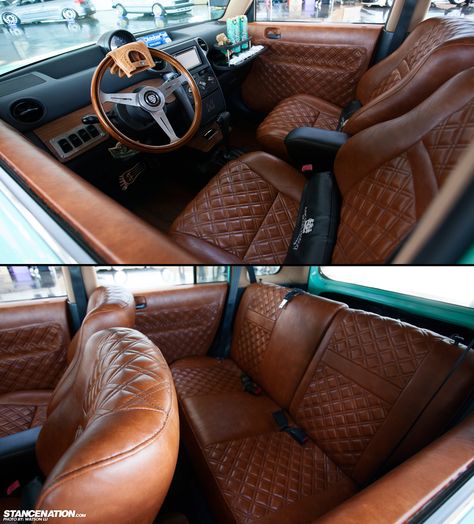 Scion xB @ Crafted Fitment... Not a huge fan of the xB's, but this interior is absolutely outstanding. Scion Xb Custom, Scion Accessories, Porsche 365, Toyota Scion Xb, Scion Frs, Kei Car, Scion Xb, Scion Tc, Wheels On The Bus