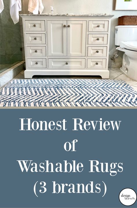 Have you been thinking about trying one of the washable rugs on the market? I've tried three of the brands and I'm sharing my honest opinion. See the pros and cons and which brands are the best. Ruggable Rug Bedroom, Ruggable Vs Tumble, Washable Rugs Bathroom, Washable Rugs Bedroom, Walmart Washable Rugs, Nuloom Washable Rug, Area Rugs In Kitchen Ideas, Kitchen Washable Rugs, Area Rugs Washable