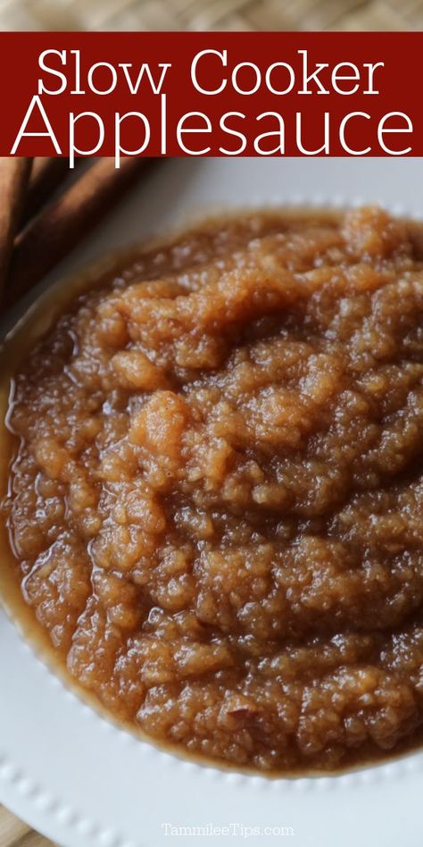 Slow Cooker Applesauce For Canning, Easy Apple Sauce, Crockpot Applesauce Recipe, Homemade Applesauce Recipes, Slow Cooker Applesauce, Crockpot Applesauce, Cinnamon Applesauce, Applesauce Recipe, Canning Ideas