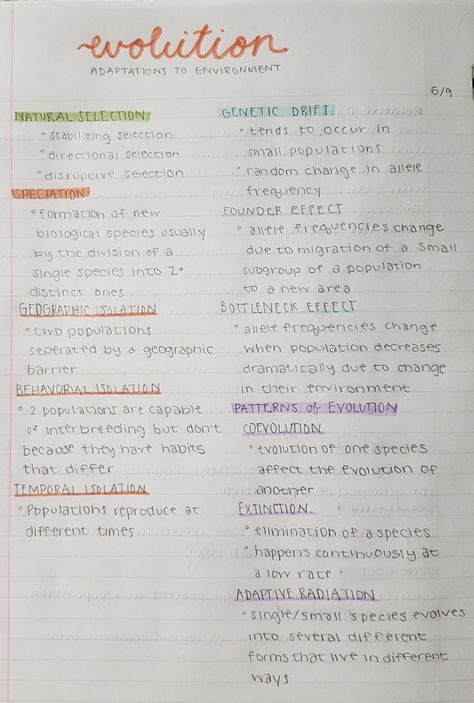 evolution: adaptations to the environment Class 12 Biology Notes Evolution, Evolution Notes Biology, Living Environment Notes, How To Learn Chemistry, Evolution Notes, Zoology Notes, Biology Evolution, Evolution Project, Ged Study