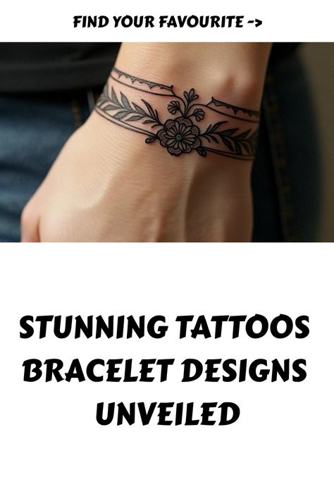 Stunning Tattoos Bracelet Designs Unveiled Wrist Tattoo Band, Blue Wrist Tattoo, Bracelet Tattoo Ideas For Women, Forearm Cuff Tattoo, Wristlet Tattoos For Women, Bracelete Tattoos, Wrist To Hand Tattoos For Women, Wrist Bracelet Tattoos, Upper Arm Cuff Tattoo