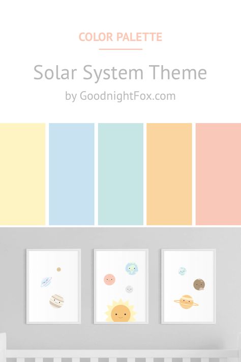 Pastel Color Playroom, Space Nursery Color Palette, Nursery Color Palette Neutral, Gender Neutral Pastel Color Palette, Nursery Colour Scheme Gender Neutral, Gender Neutral Nursery Ideas Colorful, Nursery Colour Palette, Neutral Nursery Colors Palette, Childish Color Palette