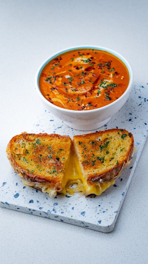 Herb Grilled Cheese & Tomato Soup — Bread Bake Beyond Grilled Cheese And Tomato Basil Soup, Tomato Bisque Soup And Grilled Cheese, Grilled Cheese And Tomato Bisque, Tomatoes And Bread, Best Grilled Cheese For Tomato Soup, Tomato Bisque And Grilled Cheese, Grill Cheese Tomato Soup, Homemade Tomato Soup And Grilled Cheese, Tomato Basil Soup With Grilled Cheese