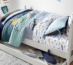 Crib Bumper, Free Interior Design, Ocean Animals, Nursery Bedding, Design Help, Pottery Barn Kids, Flat Sheets, Interior Design Services, Printed Design