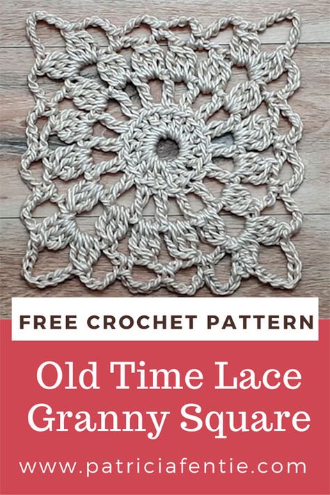 Crocheted Old Time Lace Square - Create ♥ Nurture ♥ Heal ♥ Crochet Granny Square Placemats, Half Granny Square Pattern Diagram, Crochet Lacy Squares Pattern Free, Lace Crochet Square, Granny Square Crochet Top Free Pattern, Pretty Granny Squares, Simple Granny Square Crochet, Lace Granny Square, Granny Squares Crochet