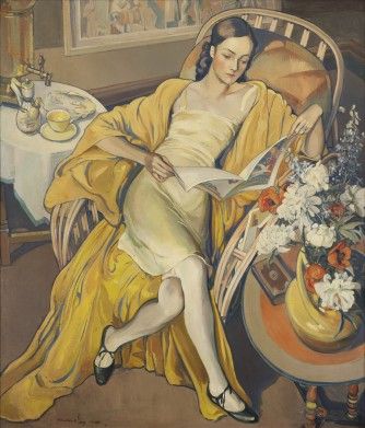 Resting Weimar, Reading Art, Woman Sitting, Woman Reading, Arte Sketchbook, Reading A Book, Art Center, American Artists, Vintage Images