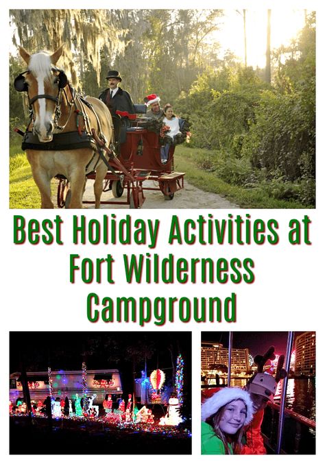 Campground Activities Events, Campground Food, Disney Fort Wilderness Campground, Fort Wilderness Cabins, Fort Wilderness Campground, Florida Activities, Christmas Camping, Fort Wilderness Disney, Disney Money