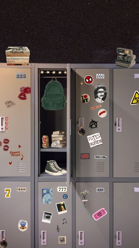 lockers #school #locker #moodboard #vintage #aesthetic Lockeroom Aesthetic, Decorated School Lockers, School Lockers Aesthetic, High School Lockers Aesthetic, School Locker Decorations Aesthetic, Aesthetic School Locker, School Locker Aesthetic, School Vintage Aesthetic, Locker Ideas Aesthetic