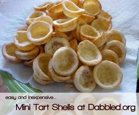 Mini Pastry Shells, Phyllo Shells, Party Budget, Mini Tart Shells, Phyllo Dough Recipes, Puff Pastry Shells, Food Basics, Edible Cups, Mini Pastries