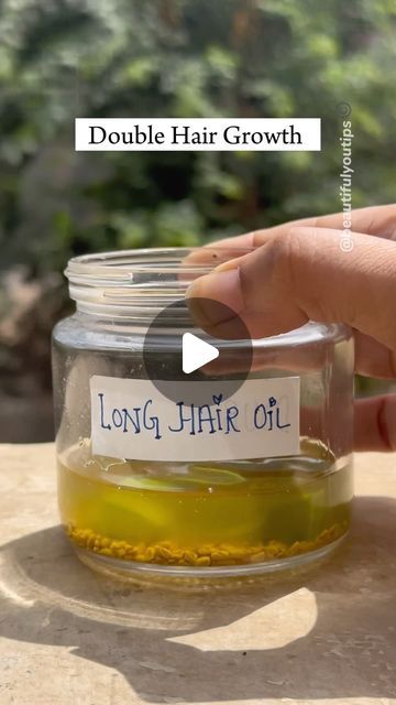 𝑩𝒆𝒂𝒖𝒕𝒊𝒇𝒖𝒍 𝒀𝒐𝒖 𝑻𝒊𝒑𝒔 on Instagram: "DIY Green Hair Oil, Long hair oil Fast. keep it in sunlight for 2 days and start using this oil after 2 days at least. Best results in just 30 days. Stop hair fall and repair damage hair. Moisturise your hair and lots of hydration. Amazing hair oil ❤️ . . . . . Follow for more. #hair #hairoil #hairgrowth #longhair #beauty #reels" Oil To Help Hair Grow, Hair Growth Oil Diy, Hair Damage Repair Remedies, Fast Hair Growth Remedies, Best Hair Oil For Hair Growth, Home Made Hair Oil For Hair Growth, Hair Care Tips For Growth, Hair Oil Diy, Oil For Hair Growth