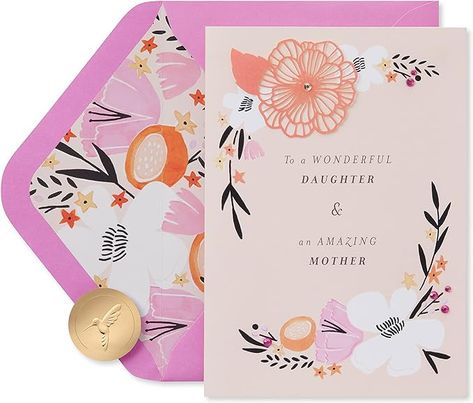 Amazon.com: Papyrus Mothers Day Card for Daughter (Beauty You Have Created) : Office Products Hanukkah Greeting, Diy Mother's Day, Dog Birthday Card, Thanksgiving Greeting Cards, Thanksgiving Greetings, Halloween Greeting Card, Mother's Day Cards, Valentines Day Greetings, Halloween Greetings