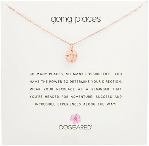 Amazon.com: Dogeared "Going Places" Compass Disc Gold Dipped Chain Necklace, 18": Dogeared: Jewelry Gold Compass Necklace, Rose Gold Chain Necklace, Floating Diamond Necklace, Rose Gold Gifts, Diamond Choker Necklace, Star Charm Necklace, Floating Necklace, Compass Necklace, Diamond Choker