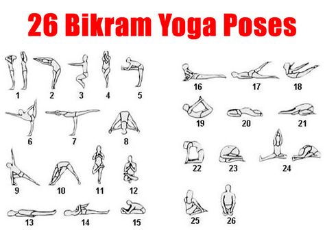 Bikram Yoga Poses, Yoga Poses Chart, Hot Yoga Poses, Yoga Techniques, Yoga Posen, Yoga Sequence, Yoga Positions, Bikram Yoga, Pose Yoga