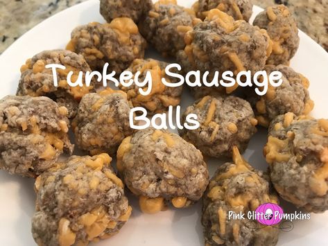 Sausage Ballls, Turkey Sausage Crumbles Recipe, Turkey Sausage Balls, Sausage Ball, Turkey Sausage Recipes, Ground Turkey Sausage, Turkey Seasoning, Pancake Mix Recipe, Alpha Gal