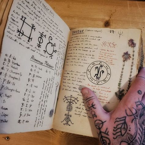 Old Grimoire Pages, D&d Spellbook, Magic Grimoire Art, Grimoire Layout, Spellbook Designs, Grimore Books Ideas, Dnd Grimoire, Grimoire Pages Ideas, Magic Book Aesthetic