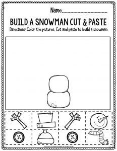 Fine Motor Christmas Preschool Worksheets Build A Snowman Cut & Paste Christmas Preschool Worksheets, Christmas Preschool, Cut And Paste Worksheets, Christmas Worksheets, Winter Kindergarten, Education Positive, Christmas Kindergarten, Winter Preschool, Preschool Christmas