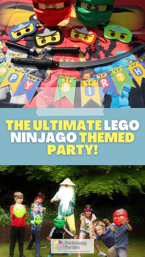 Lego Ninjago Party Games, Diy Ninjago Party Decorations, Ninjago Party Activities, Lego Ninjago Invitations, Ninjago Birthday Party Invitations, Ninjago Party Games, Lego Ninja Party, Ninjago Birthday Party Games, Lego Ninjago Birthday Party Ideas