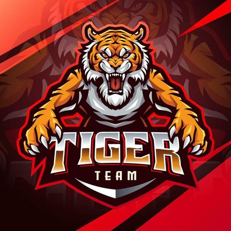 Tigers esport mascot logo design Tiger Team, Mascot Logo Design, Birthday Signs, Happy Birthday Signs, Tree Saw, Mascot Logo, Heart Tree, Logo Banners, Cityscape Photos