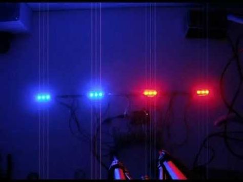 Arduino Police Strobe Light effect, another simple variation of blink code. Instruction; 1) Connect all LED as diagram below, make sure cathode lead of LED Police Lights, Iot Projects, Robotic Automation, Night Ride, Led Projects, Interior Led Lights, Long Board, Tesla Coil, Strobe Light