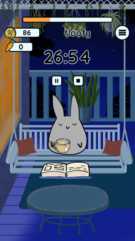 Study Bunny Room Ideas, Bunny App Icon, Icon Aesthetic Beige, Study Bunny, Forest App, Bunny Ideas, Romanticising School, Timer App, App Icon Aesthetic