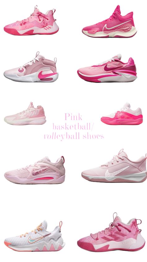 Pink Volleyball, Zapatillas Nike Basketball, Bb Shoes, Pink Basketball Shoes, Best Volleyball Shoes, Nike Volleyball, Pink Basketball, Pretty Sneakers, Volleyball Workouts