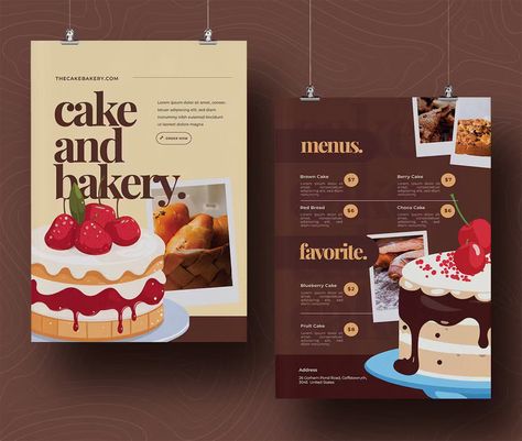 Cake Bakery Menu Template AI, EPS, PSD Cake Menu Design Ideas, Bakery Menu Design, Bakery Menu Template, Menu Cake, Bread Factory, Cake Portfolio, Menu Cover Design, Menu Sans Gluten, Bakery Website