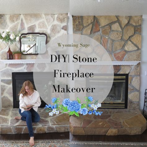 DIY Old World German Schmear Stone Fireplace Makeover - Smear Stone Fireplace, German Smear Stone, German Smear Stone Fireplace, Schmear Stone Fireplace, German Schmear Stone, German Schmear Stone Fireplace, German Smear Fireplace, German Schmear Fireplace, Painted Rock Fireplaces