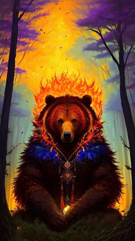 Ancient Witch, Raven Totem, Native American Mythology, Bear Spirit, God Painting, American Mythology, Bear Totem, Bigfoot Art, American Quotes