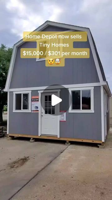 Shed Tiny House Conversion, Tiny Shed House Ideas, Tuff Shed Tiny House, Shed Into Tiny House, Tiny Backyard House, Home Depot Tiny House, Shed House Interior, Backyard Tiny House, Guest House Shed