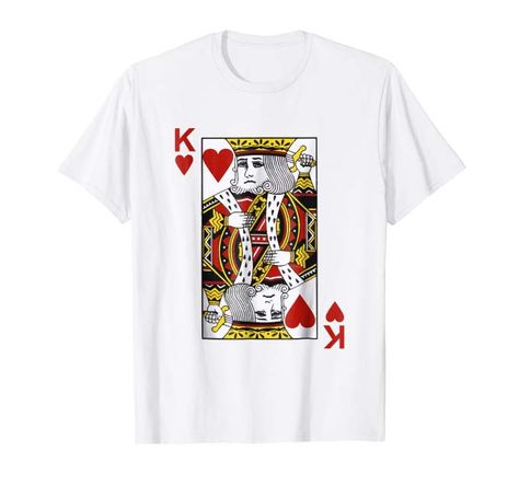 Pai, Cards Poker, Disney Costume, Heart Tshirt, Womens Tshirt, King Of Hearts, Heart Tee, Black Jack, Funny Teacher