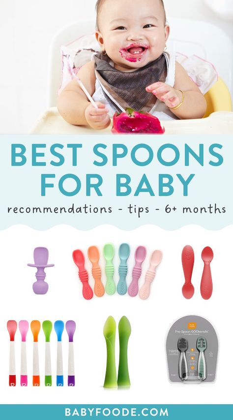 Baby Self Feeding, Baby Led Feeding, Baby Utensils, Baby Cereal, Feeding Spoon, Feeding Toddlers, Baby Weaning, Baby Spoon, Baby Care Tips