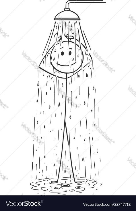 Shower Drawing Illustration, Showering Drawing, Shower Drawing, Stick Men Drawings, Buddha Painting Canvas, Funny Stick Figures, Stick Drawings, Drawing Lessons For Kids, Stick People