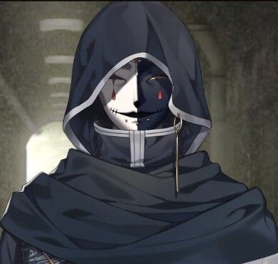 Masked Man Character Art, Dark Mask Aesthetic, Ninja Mask Design, Masked Anime Pfp, Mask Man Anime, Anime Mask Design Ideas, Masks Concept Art, Holding Mask Pose, Anime Mask Art