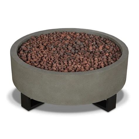 Round Firepit | Wayfair Round Propane Fire Pit, Propane Fire Bowl, Patio Set Up, Outdoor Propane Fire Pit, Outdoor Fire Pit Table, Round Fire Pit, Steel Fire Pit, Real Flame, Propane Fire Pit