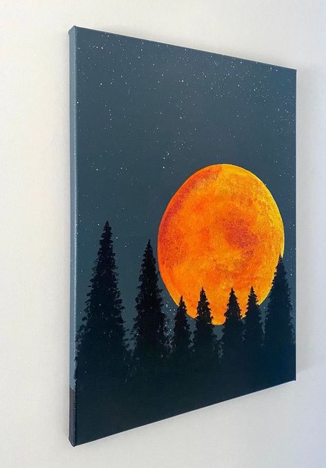 Seni Dan Kraf, Simple Canvas Paintings, Canvas Painting Tutorials, Easy Canvas Art, Cute Canvas Paintings, Soyut Sanat Tabloları, Easy Canvas Painting, Canvas Painting Designs, Art Painting Gallery