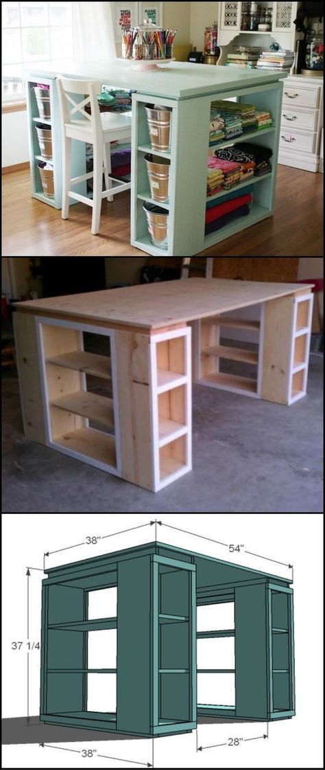 Koti Diy, تصميم الطاولة, Diy Muebles Ideas, Craft Supply Storage, Craft Station, Dream Craft Room, Hemma Diy, Diy Casa, Work Station