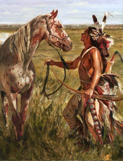 Howard Terpning, David Mann Art, American Indian Artwork, Cowboy Artists, Indian Horses, Indian Artwork, Native American Paintings, Western Artwork, Native American Warrior